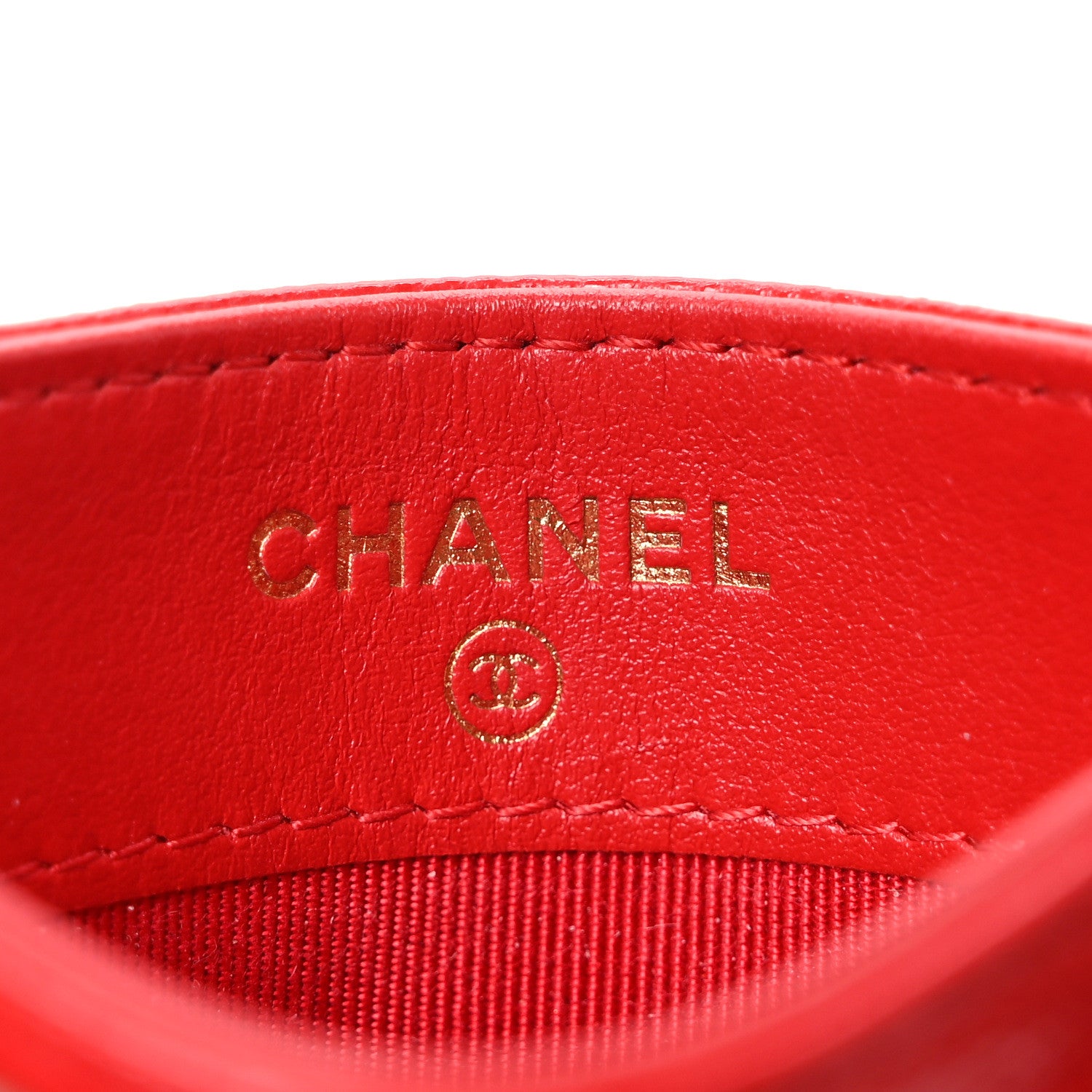 Chanel Caviar Quilted Card Holder Red 6 of 7