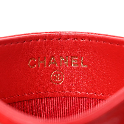 Chanel Caviar Quilted Card Holder Red 6 of 7