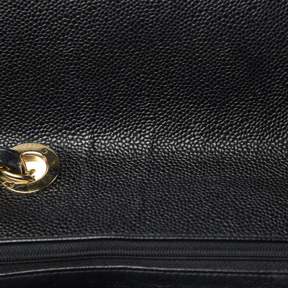Chanel Caviar Quilted Jumbo Single Flap Black 12 of 13