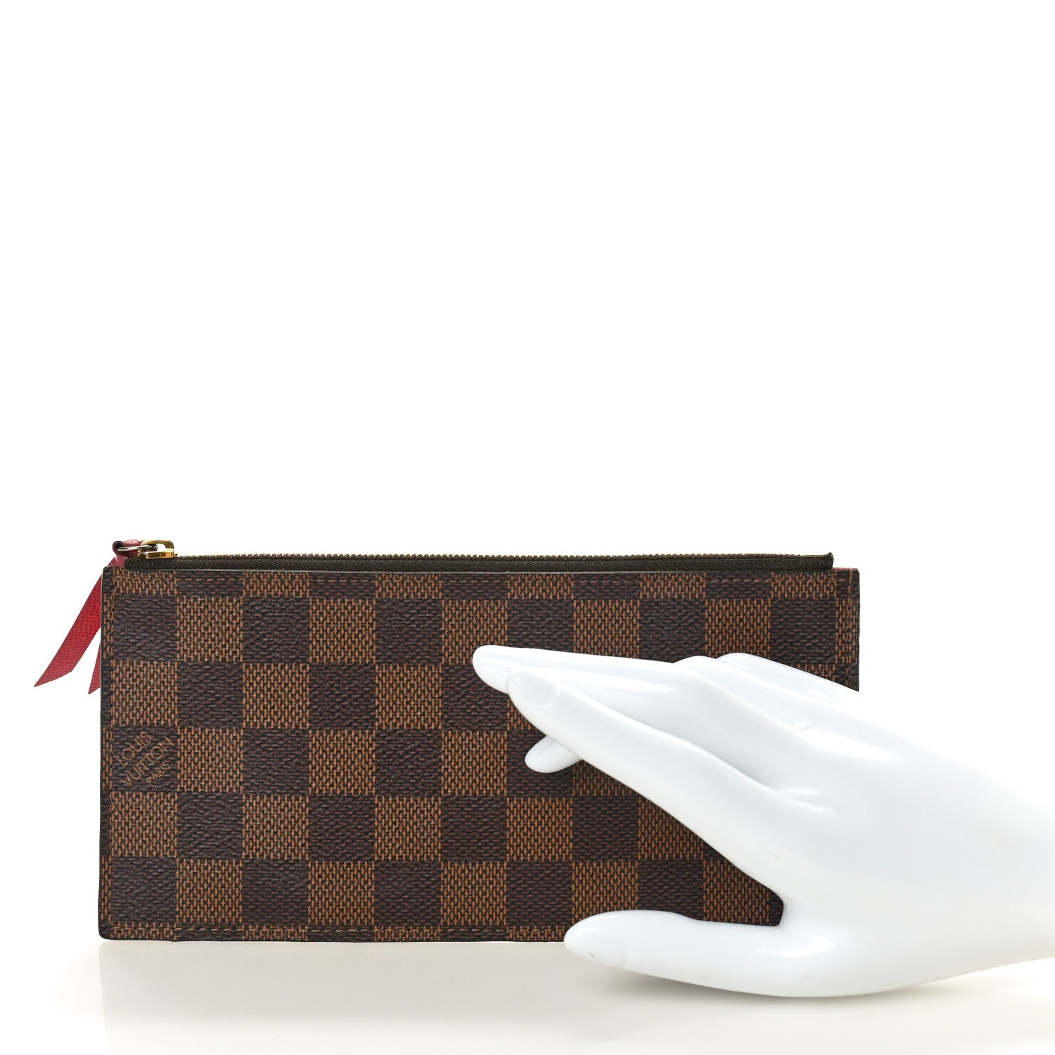 Louis Vuitton Damier Ebene Felicie Chain Wallet Zippered Insert 2 of 7