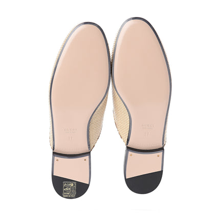 Gucci Straw Elaphe Womens Princetown Slippers 37 Natural Cream Brown 5 of 7