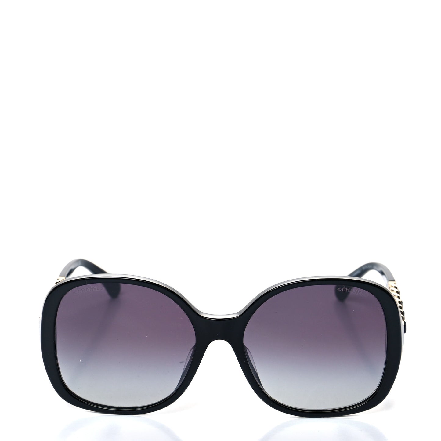 Acetate Chain Sunglasses 5470-Q-A Black