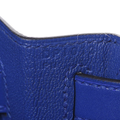 Hermes Tadelakt Kelly Sellier 28 Bleu Electrique 10 of 33