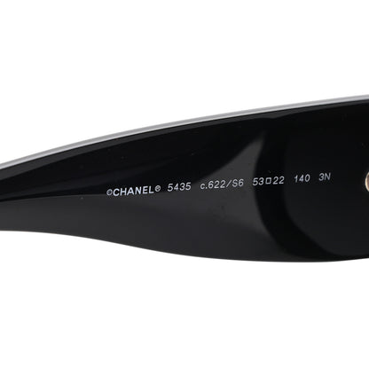 Chanel Acetate Rectangle Sunglasses 5435 Black 5 of 8