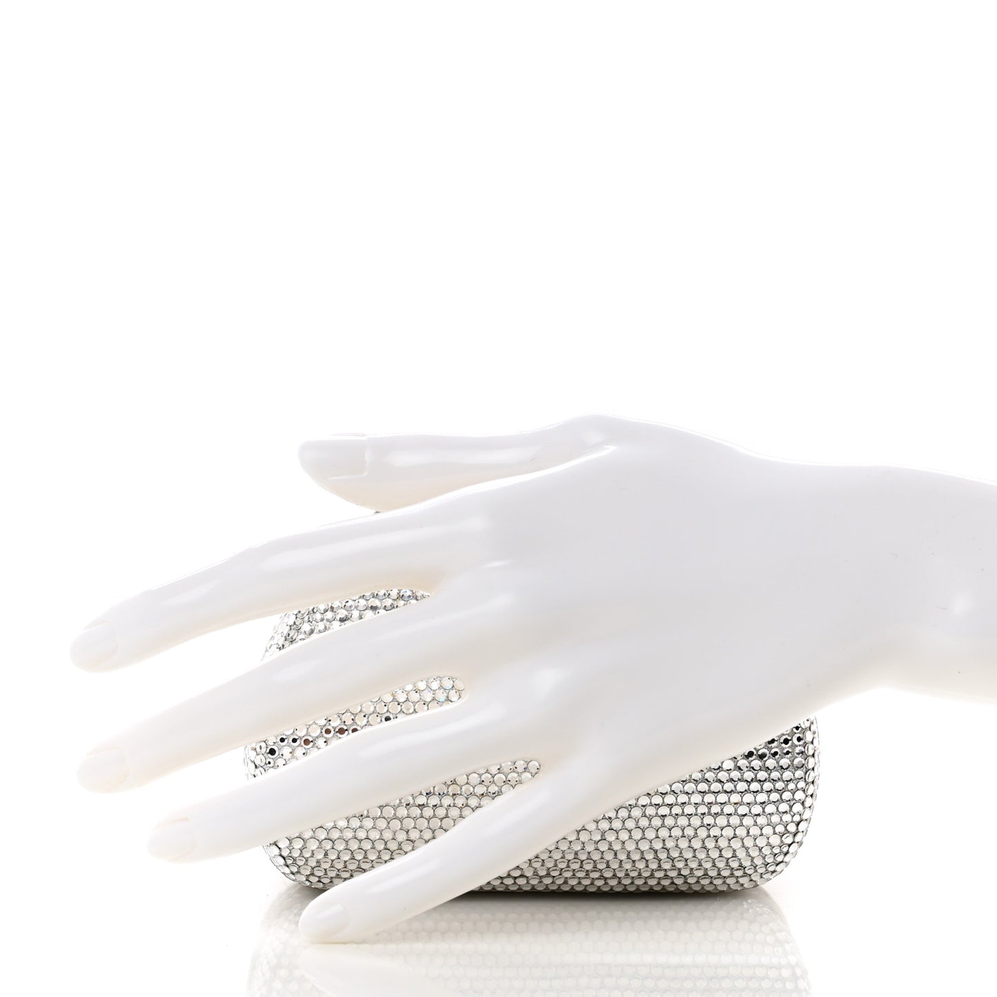 Swarovski Crystal Minaudiere Clutch Silver