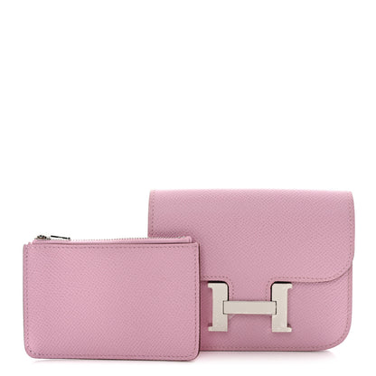 Hermes Epsom Constance Slim Wallet Mauve Sylvestre 3 of 10