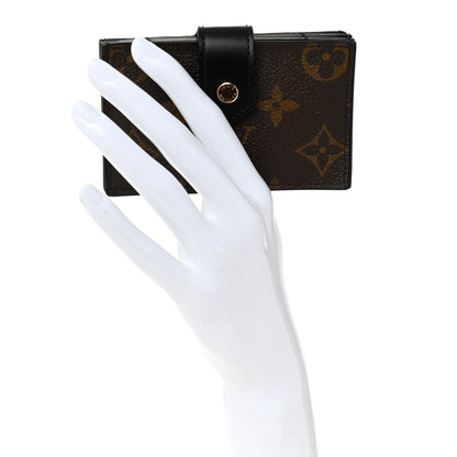 Louis Vuitton Monogram Gusset Card Holder Black 2 of 7