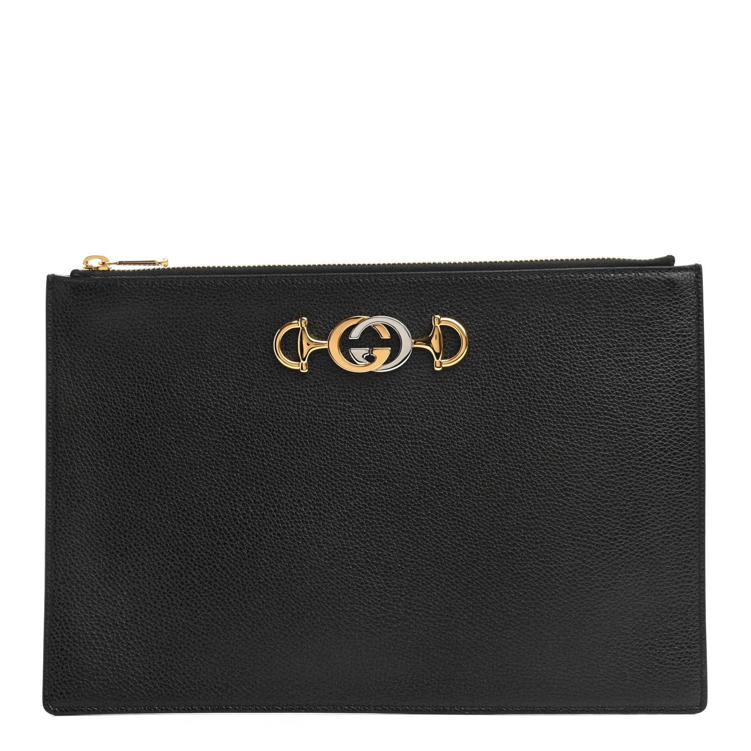 Gucci Grainy Calfskin Zumi Pouch Black 1 of 7