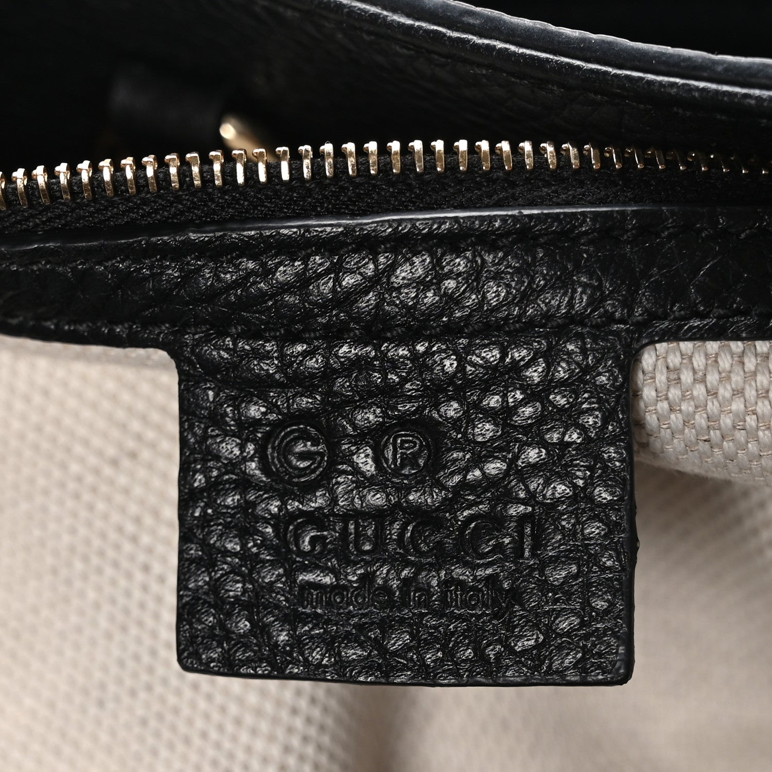 Gucci Pebbled Calfskin Medium Soho Chain Shoulder Bag Black 6 of 10