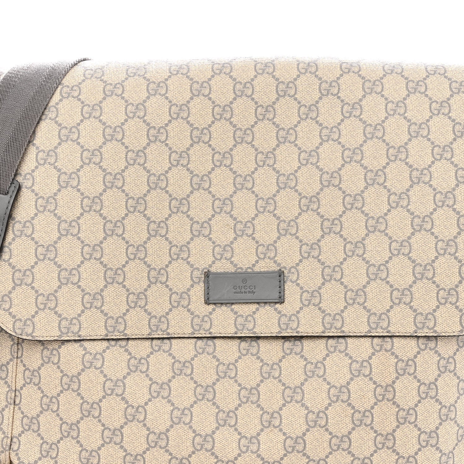 Gucci GG Plus Monogram Messenger Diaper Bag Ecru Grigio 9 of 13