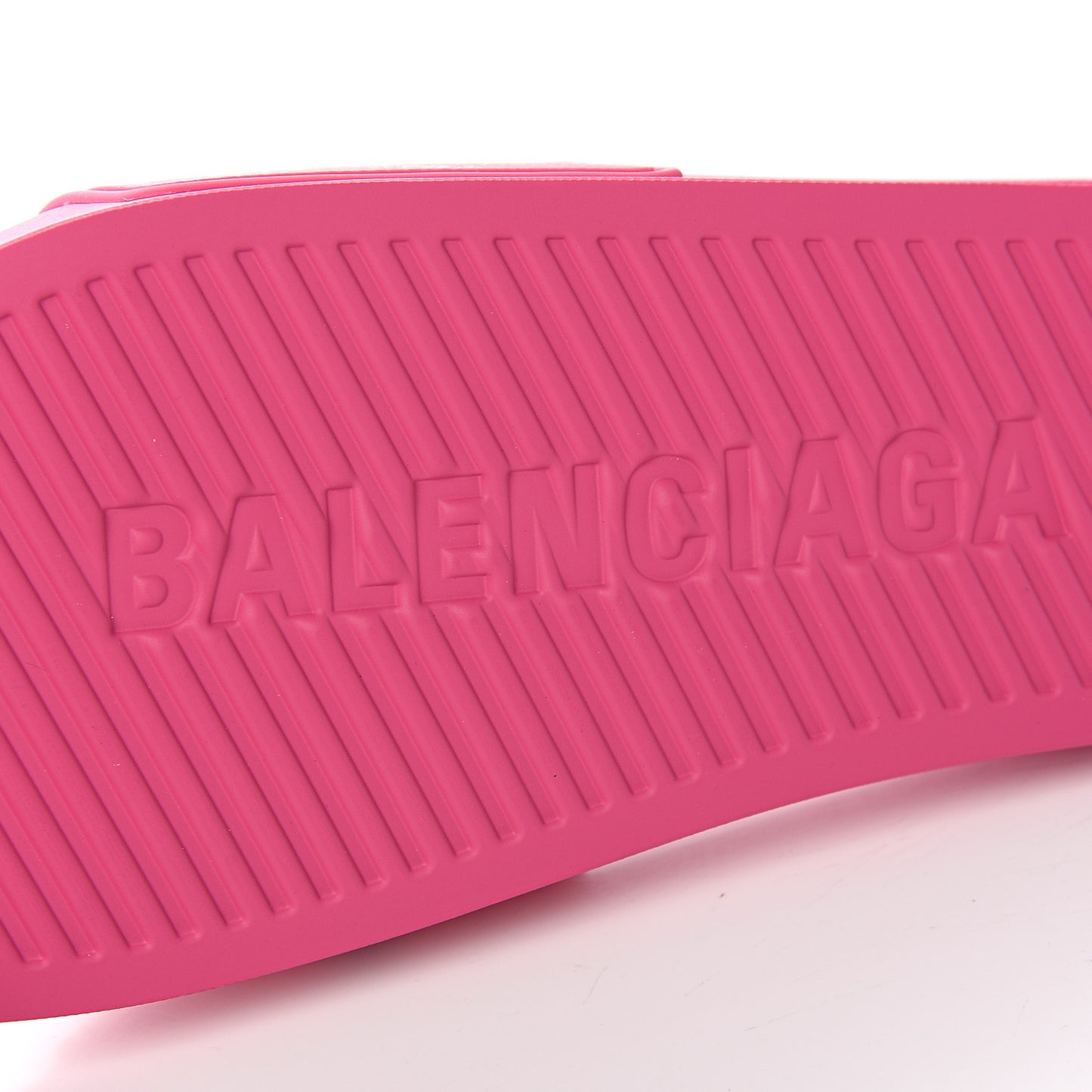 Rubber Allover Logo Womens Pool Slide Sandals 37 Pink Black