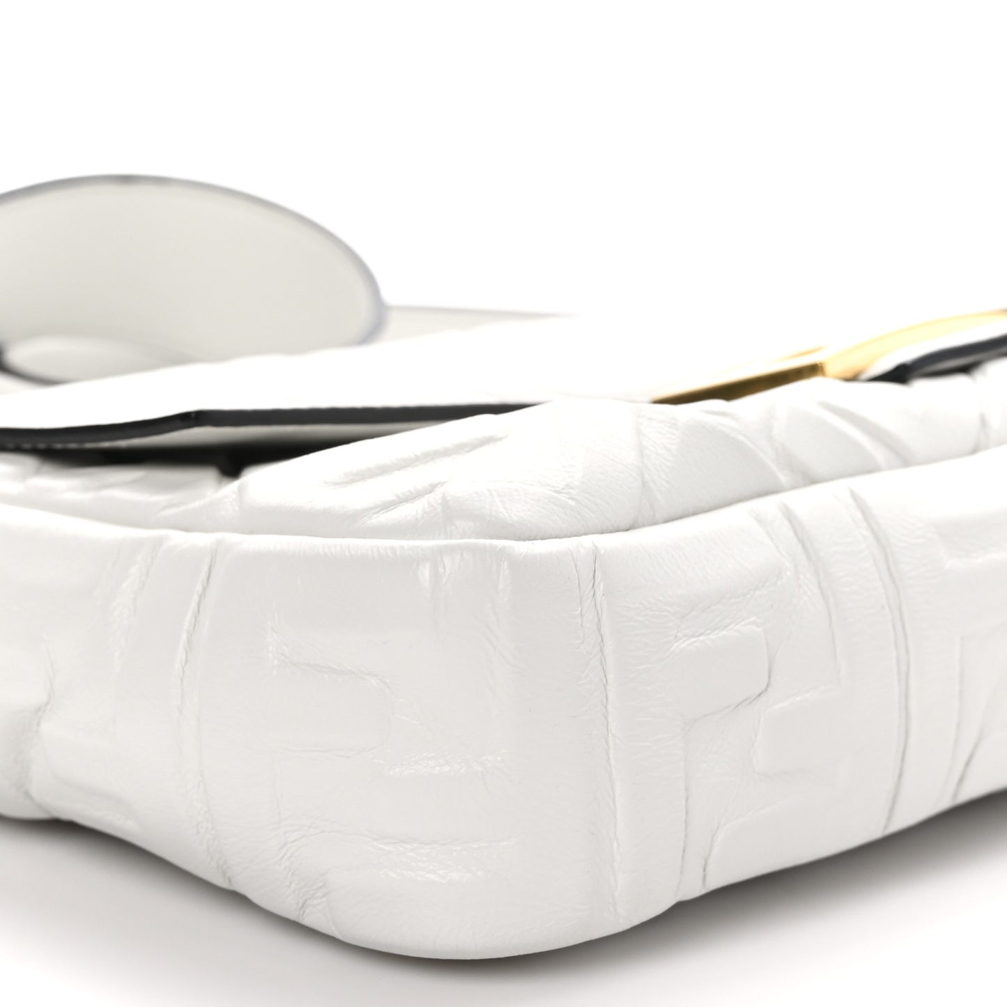 Nappa FF 1974 Embossed Baguette White