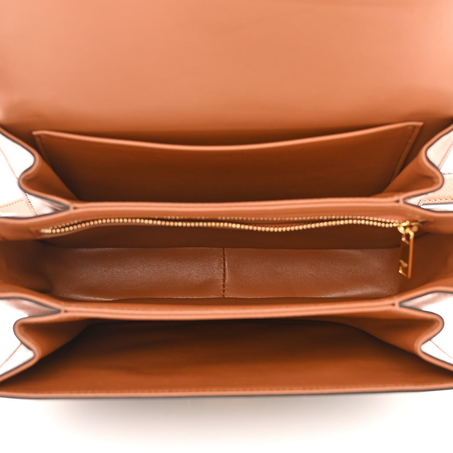 Celine Natural Calfskin Leopard Print Triomphe Jacquard Canvas Medium Triomphe Bag Natural Tan 5 of 12