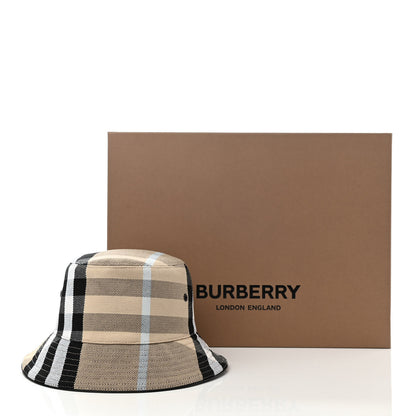 Burberry Cotton Canvas Giant Check Bucket Hat S Dusty Sand 10 of 10