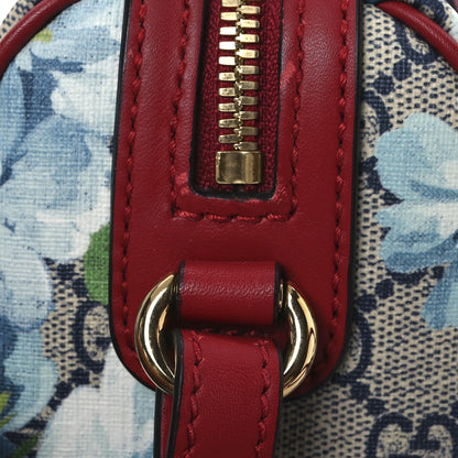 Gucci GG Supreme Monogram Blooms Mini Boston Navy Blue Hibiscus 11 of 14