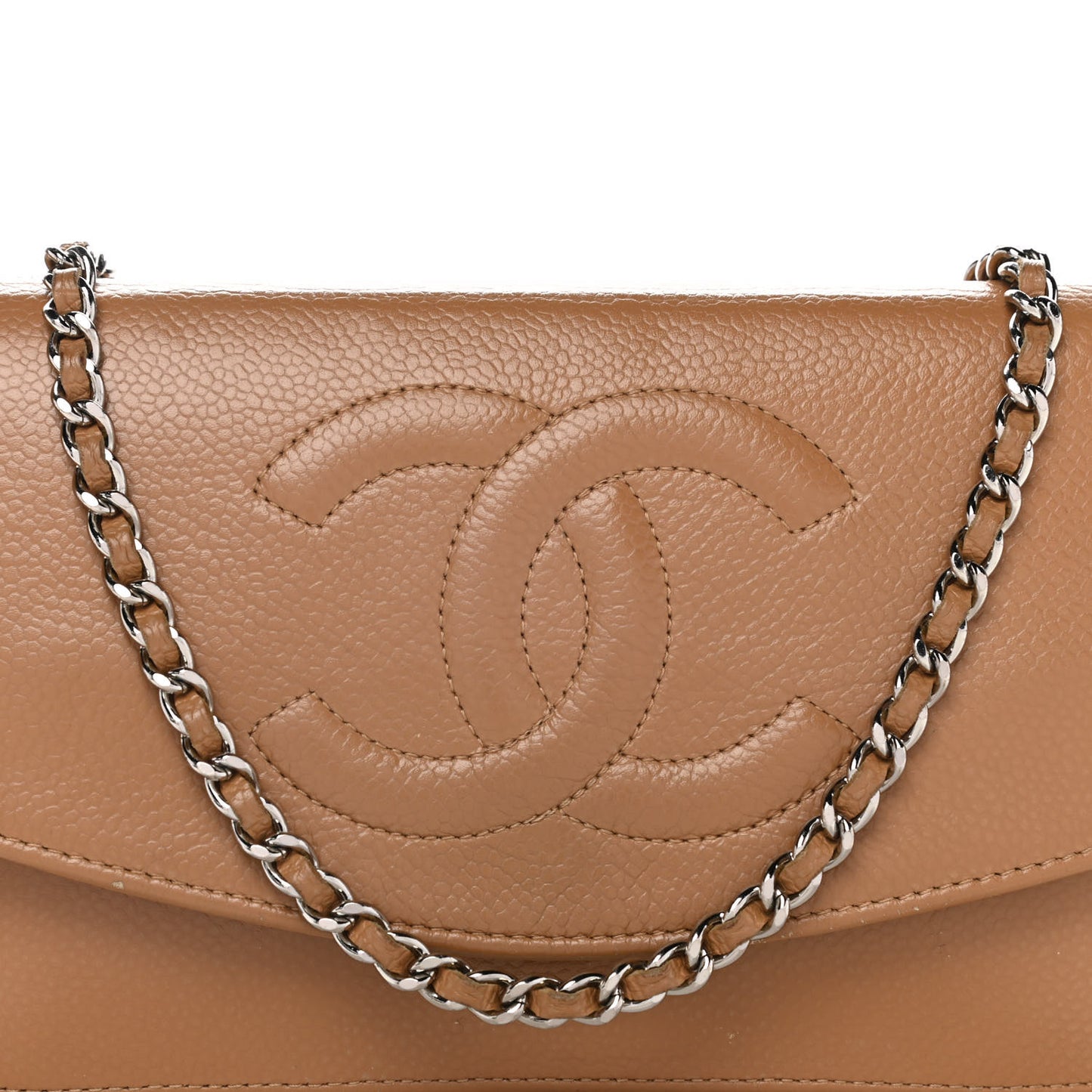 Caviar Timeless CC Wallet on Chain WOC Beige