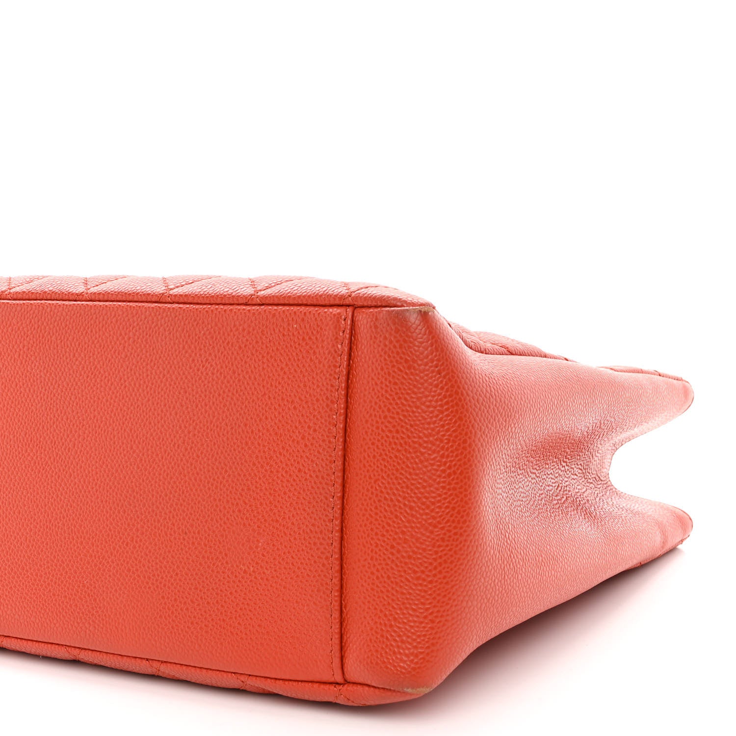 Chanel Caviar Quilted Grand Shopping Tote GST Orange 10 of 15
