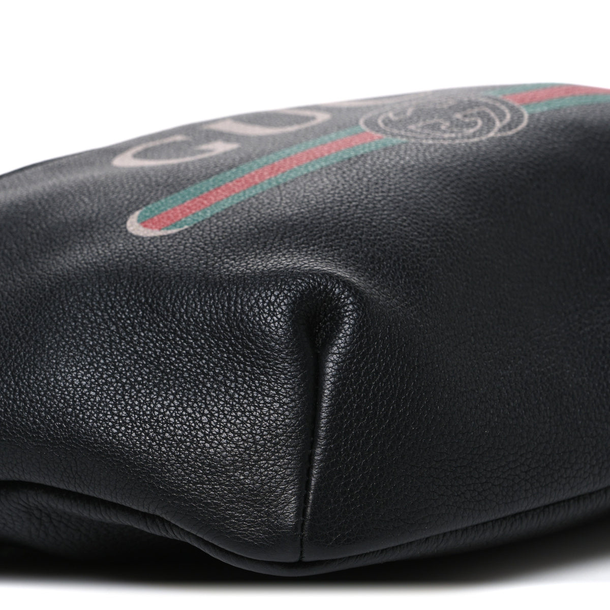 Gucci Grained Calfskin Logo Belt Bag Black 8 of 9