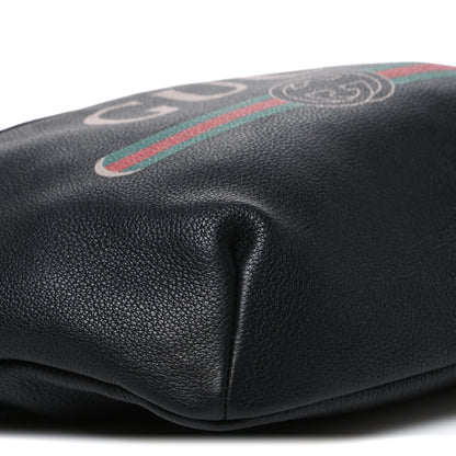 Gucci Grained Calfskin Logo Belt Bag Black 8 of 9