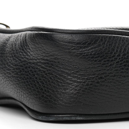 Gucci Grained Calfskin Logo Messenger Bag Black 9 of 13