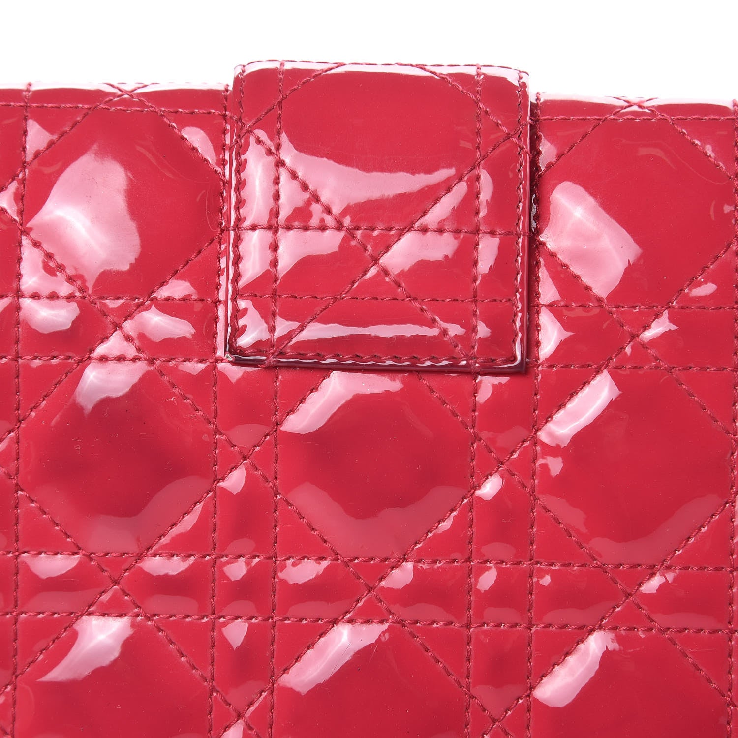 Christian Dior Patent Cannage New Lock Pouch Pink 12 of 14