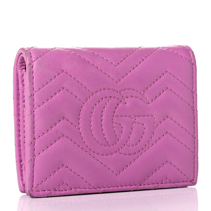 Gucci Calfskin Matelasse GG Marmont Card Case Candy Mousse 2 of 6