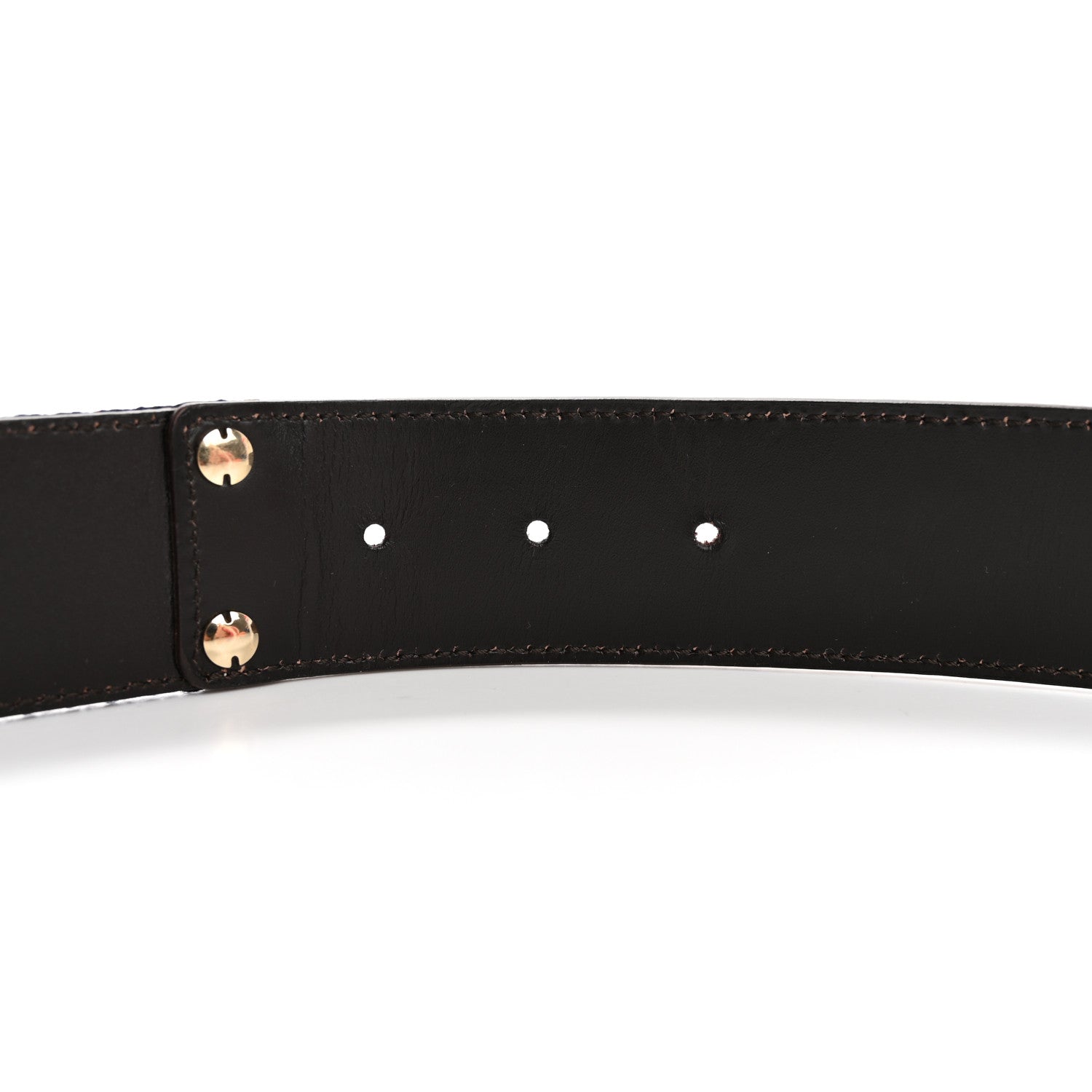 Gucci Nylon Calfskin Bamboo Interlocking G Web Belt 85 34 Navy Red White 3 of 8
