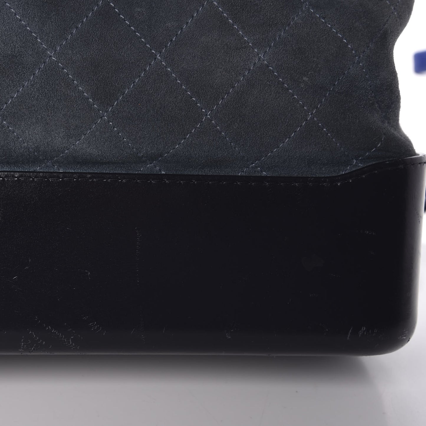 Suede Calfskin Quilted Medium Gabrielle Hobo Blue