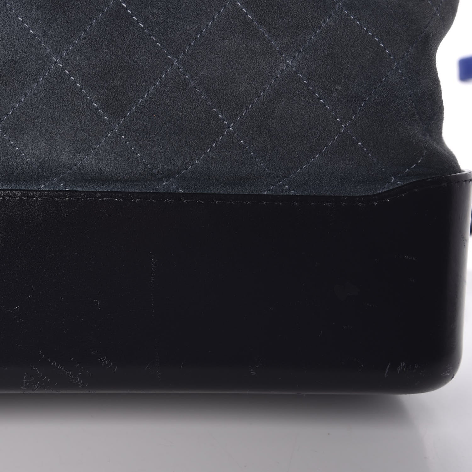 Chanel Suede Calfskin Quilted Medium Gabrielle Hobo Blue 10 of 12