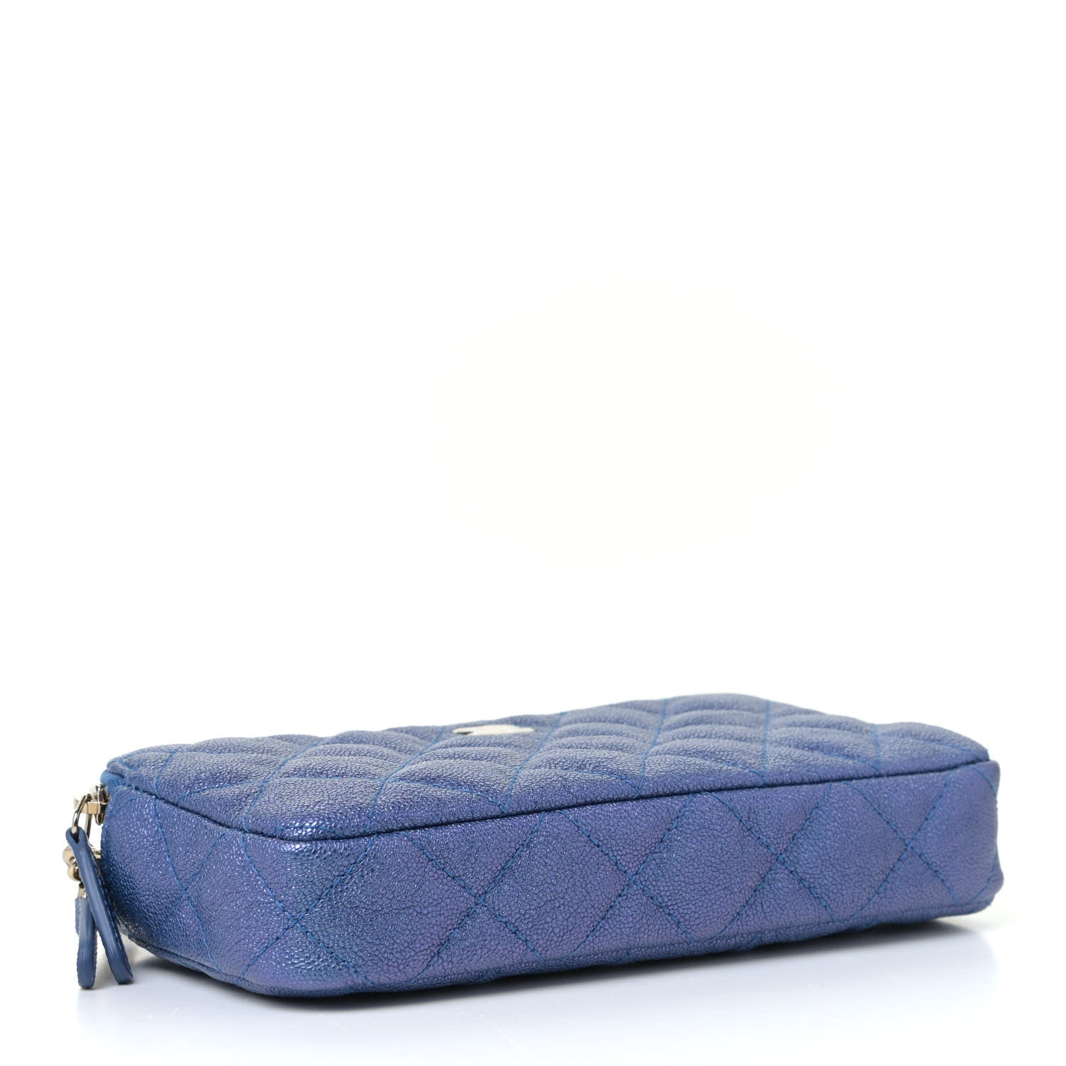 Chanel Iridescent Caviar Quilted Clutch With Chain Dark Blue 3 of 6