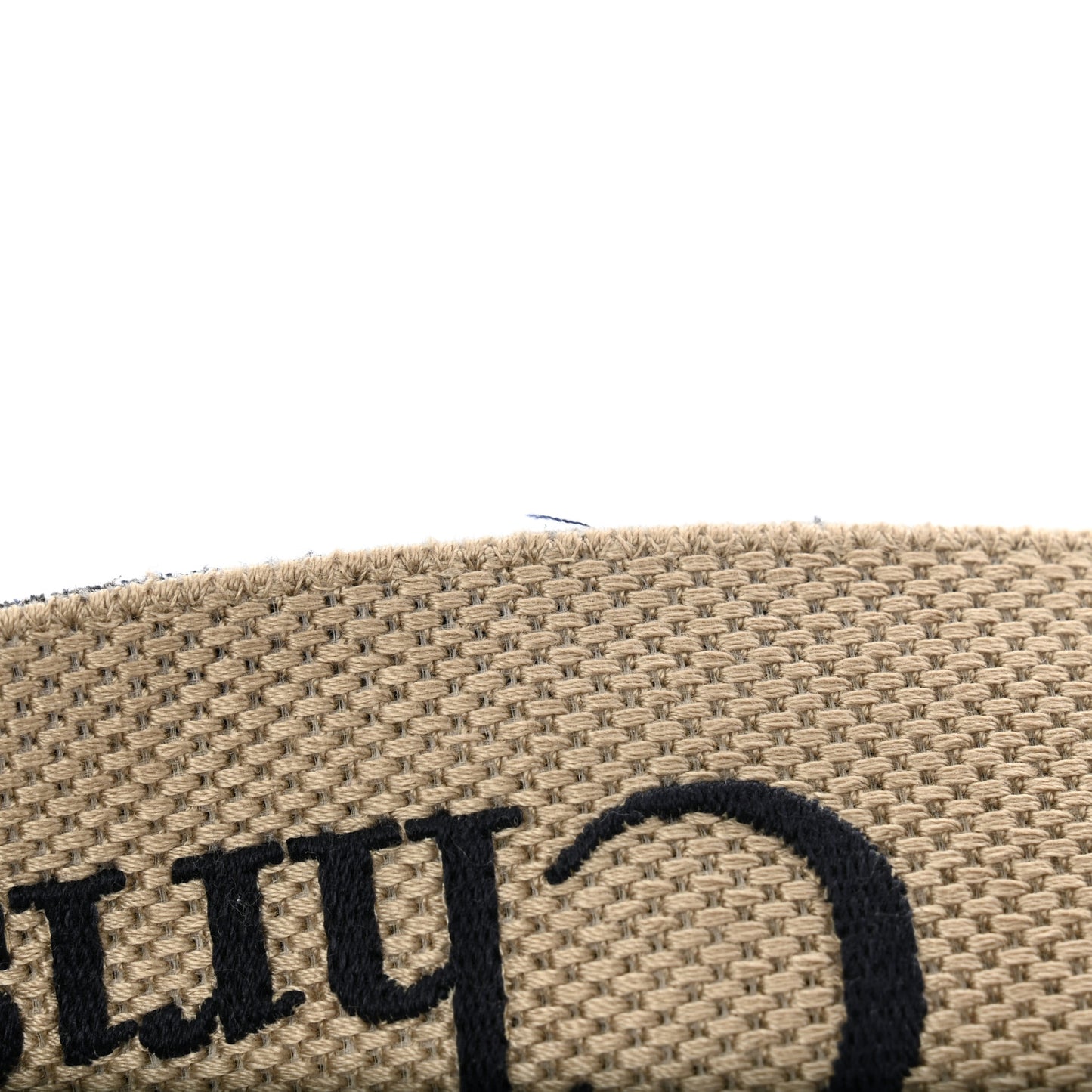 Canvas Embroidered Shoulder Strap Blue