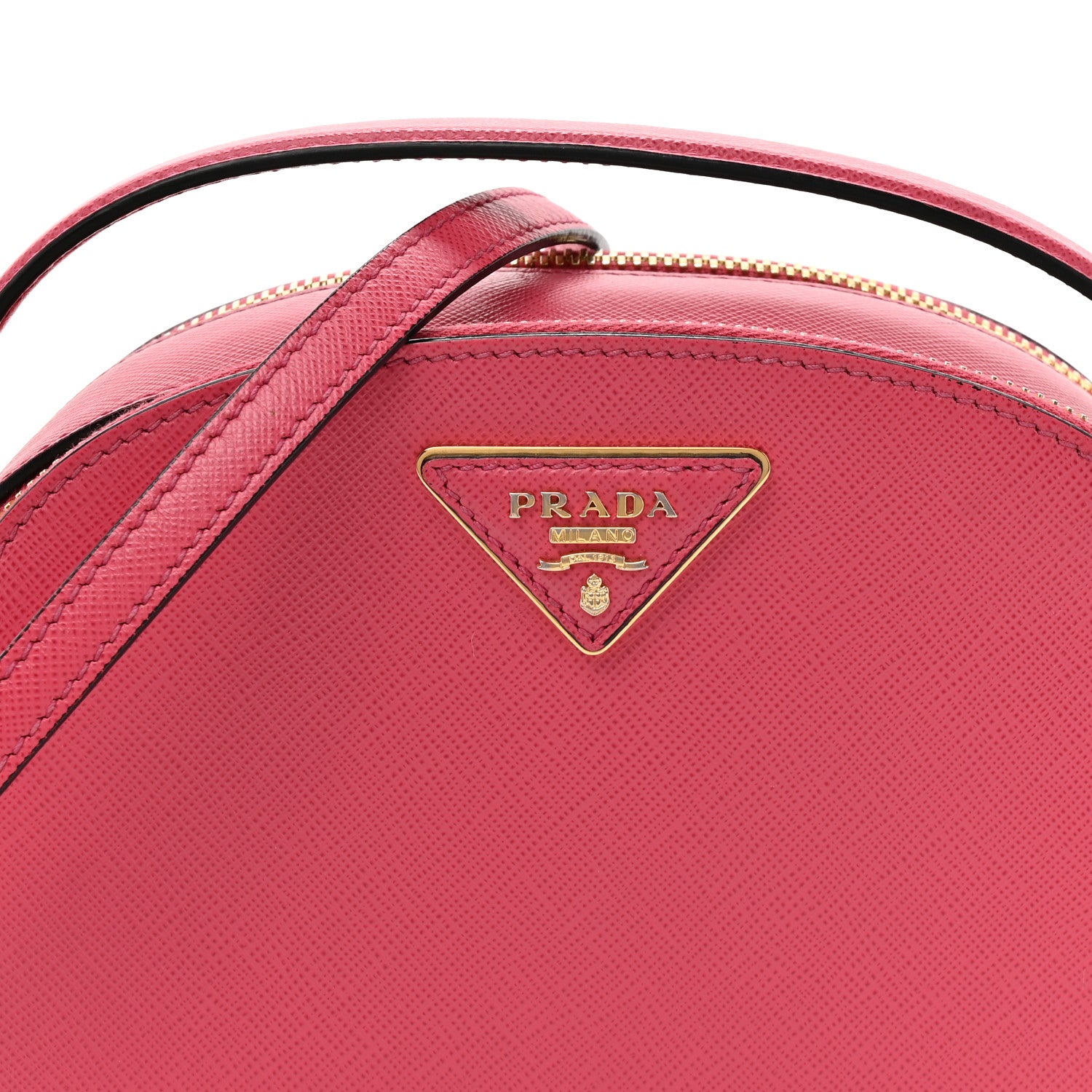 Prada Saffiano Lux Odette Crossbody Magenta 8 of 13