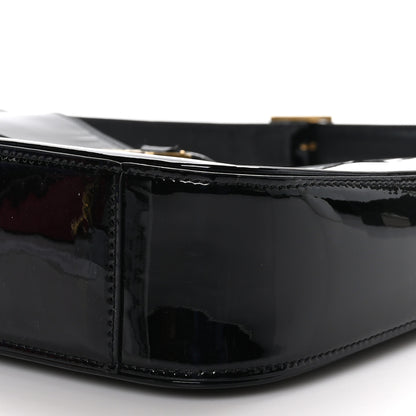 Saint Laurent SAINT LAURENT Patent Calfskin Le 5 A 7 Mini Hobo Black 9 of 9