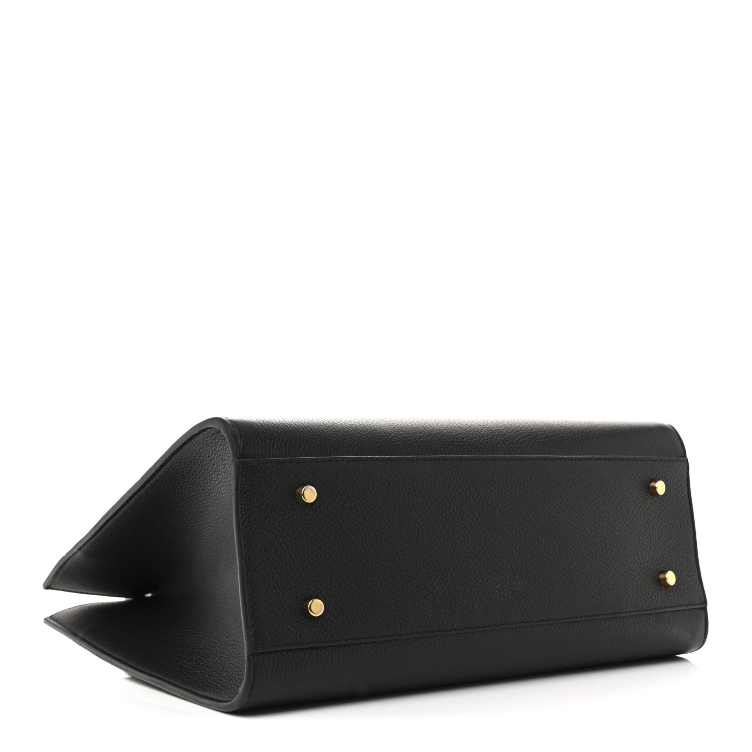 Versace Grained Calfskin Large Virtus Top Handle Shoulder Bag Black 4 of 15