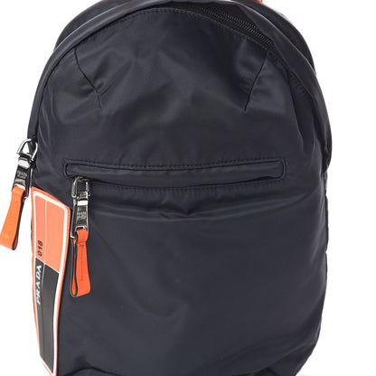 Prada Nylon Tessuto Sling Backpack Navy Orange 7 of 9