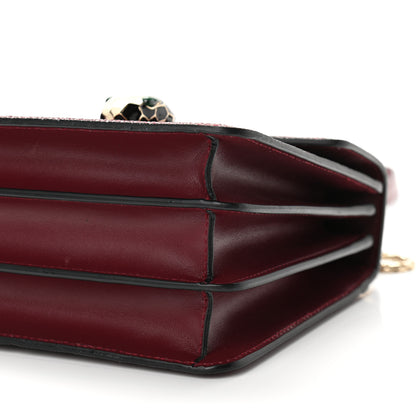 Bulgari Calfskin Galuchat Serpenti Forever Crossbody Plum 6 of 13