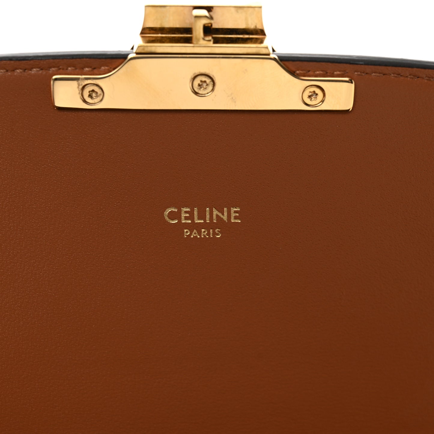 Triomphe Canvas Calfskin Medium Triomphe Bag Tan