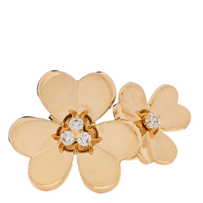 Van Cleef & Arpels 18K Yellow Gold Diamond Frivole Between The Finger Ring 51 5.75 1 of 6