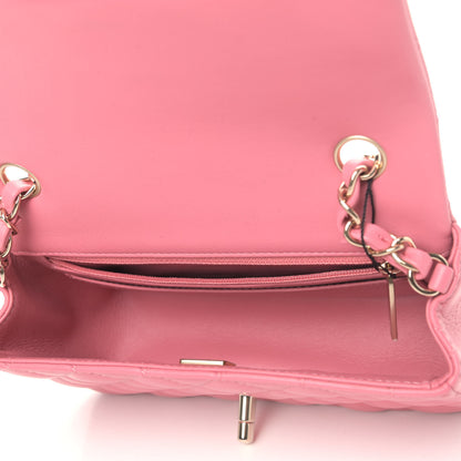 Chanel Lambskin Quilted Mini Rectangular Flap Pink 4 of 4