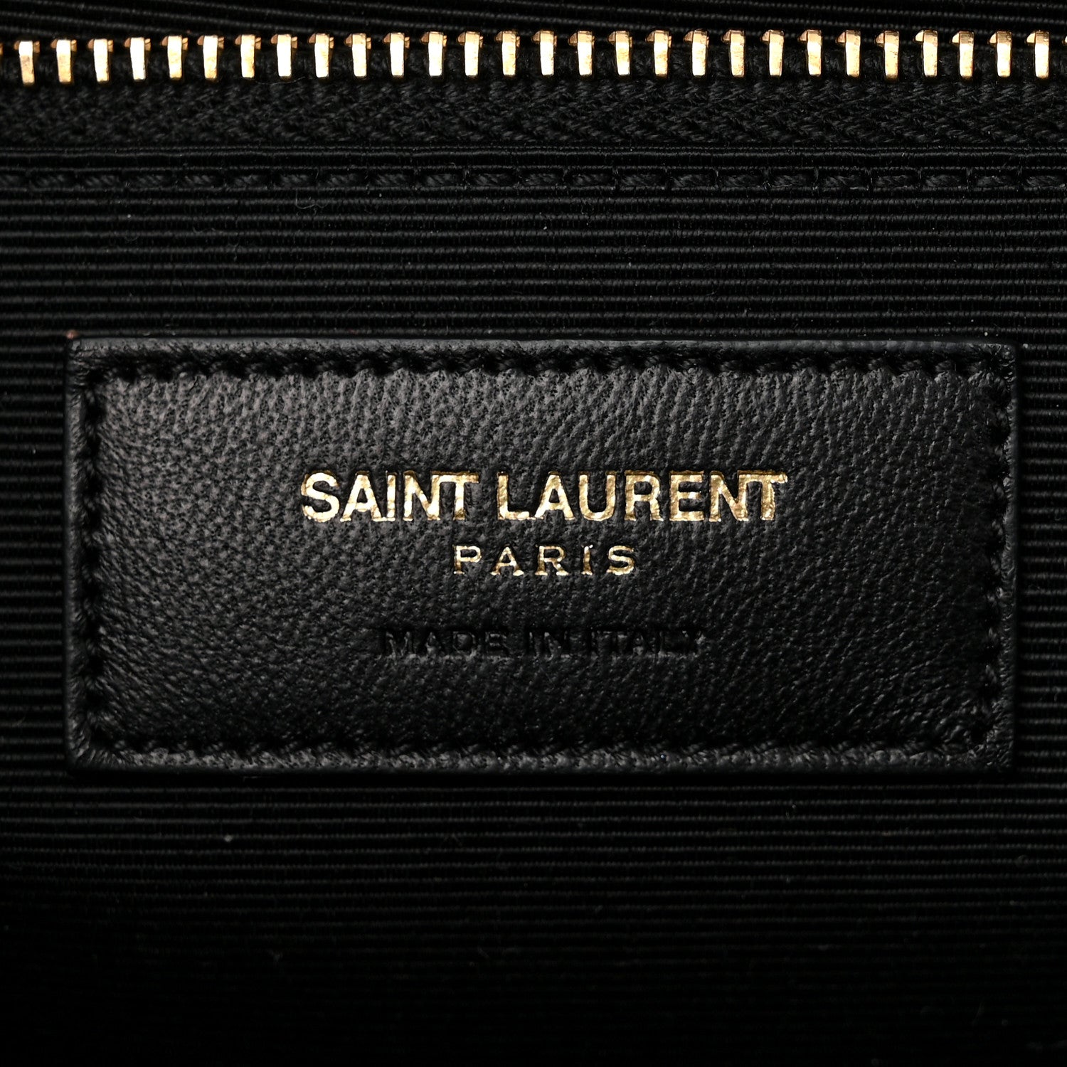 Saint Laurent Grain De Poudre Matelasse Chevron Large Monogram Satchel Navy Blue 6 of 11