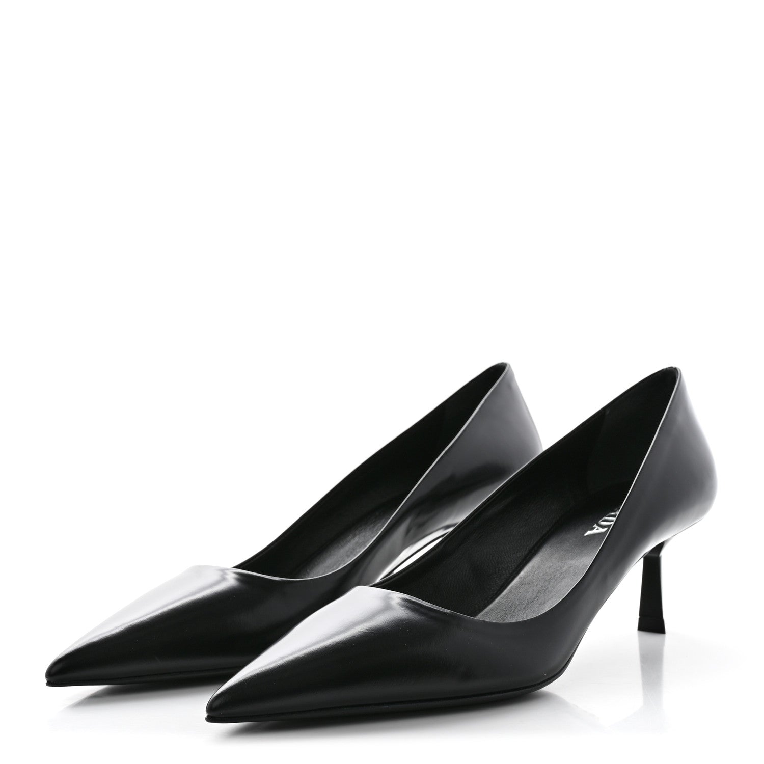 Prada Spazzolato Pointed Toe 55mm Pumps 38 Black 3 of 11