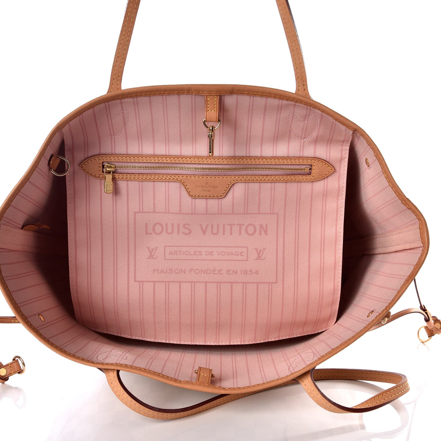 Damier Azur Neo Neverfull MM Rose Ballerine