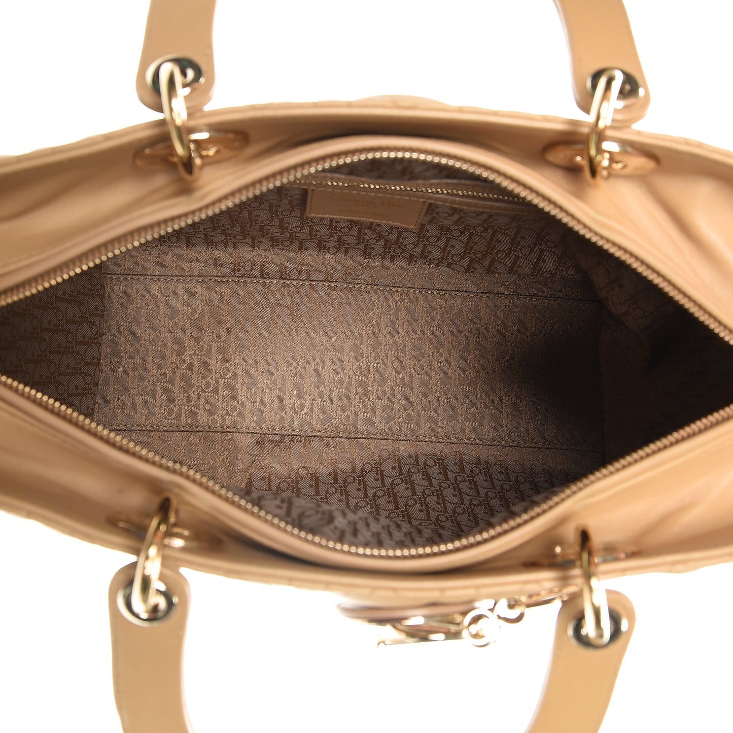 Lambskin Cannage Large Lady Dior Beige