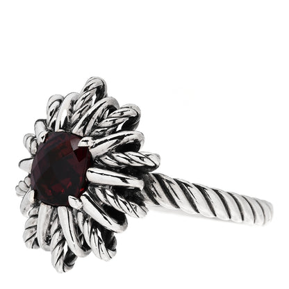 David Yurman Sterling Silver Garnet Starburst Ring 57 8 4 of 6