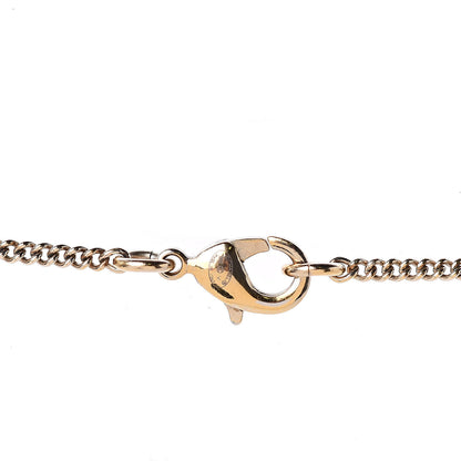 Chanel Baguette Crystal Quilted CC Pendant Necklace Gold 4 of 5