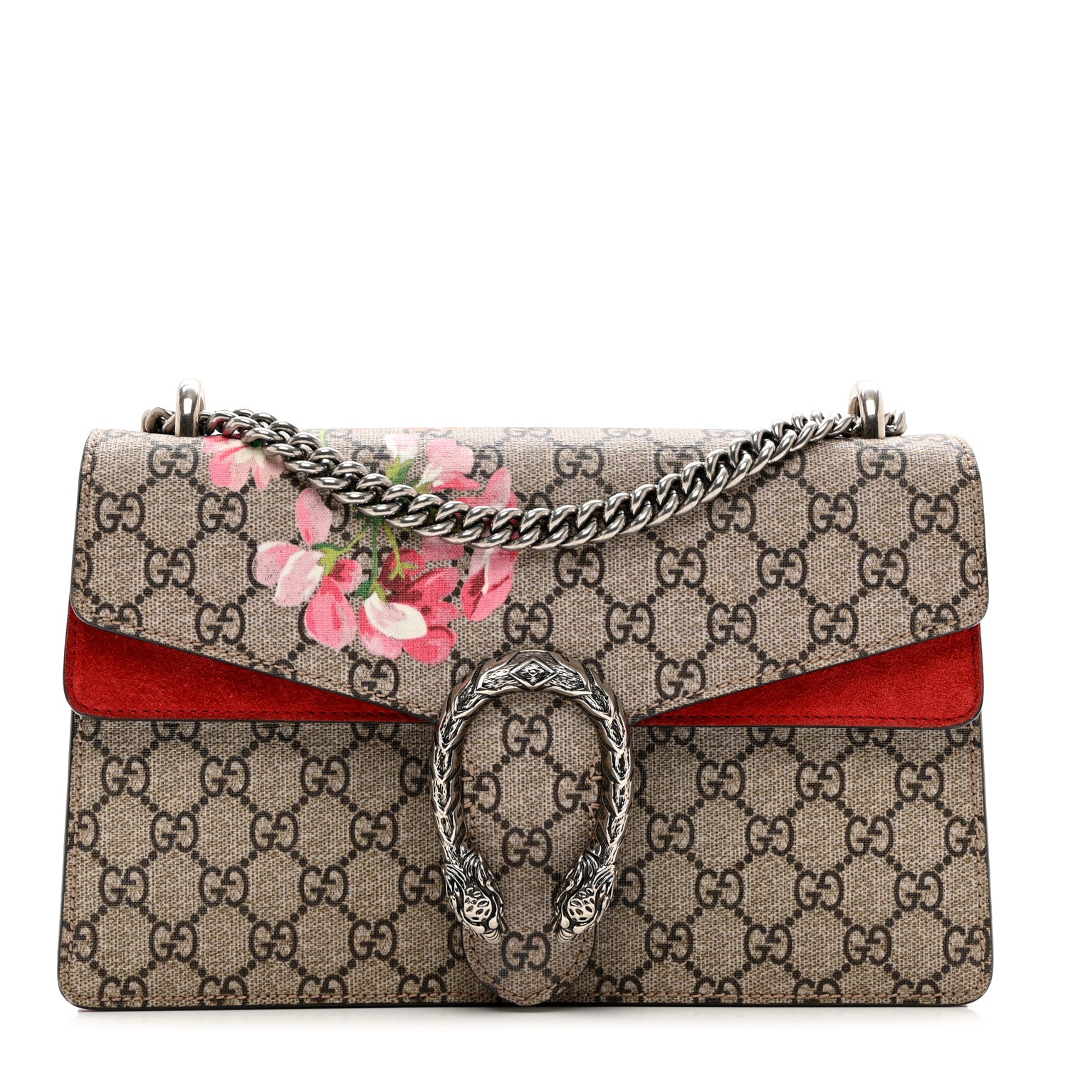 Gucci GG Supreme Monogram Blooms Small Dionysus Shoulder Bag Beige Multicolor Dry Rose 1 of 10