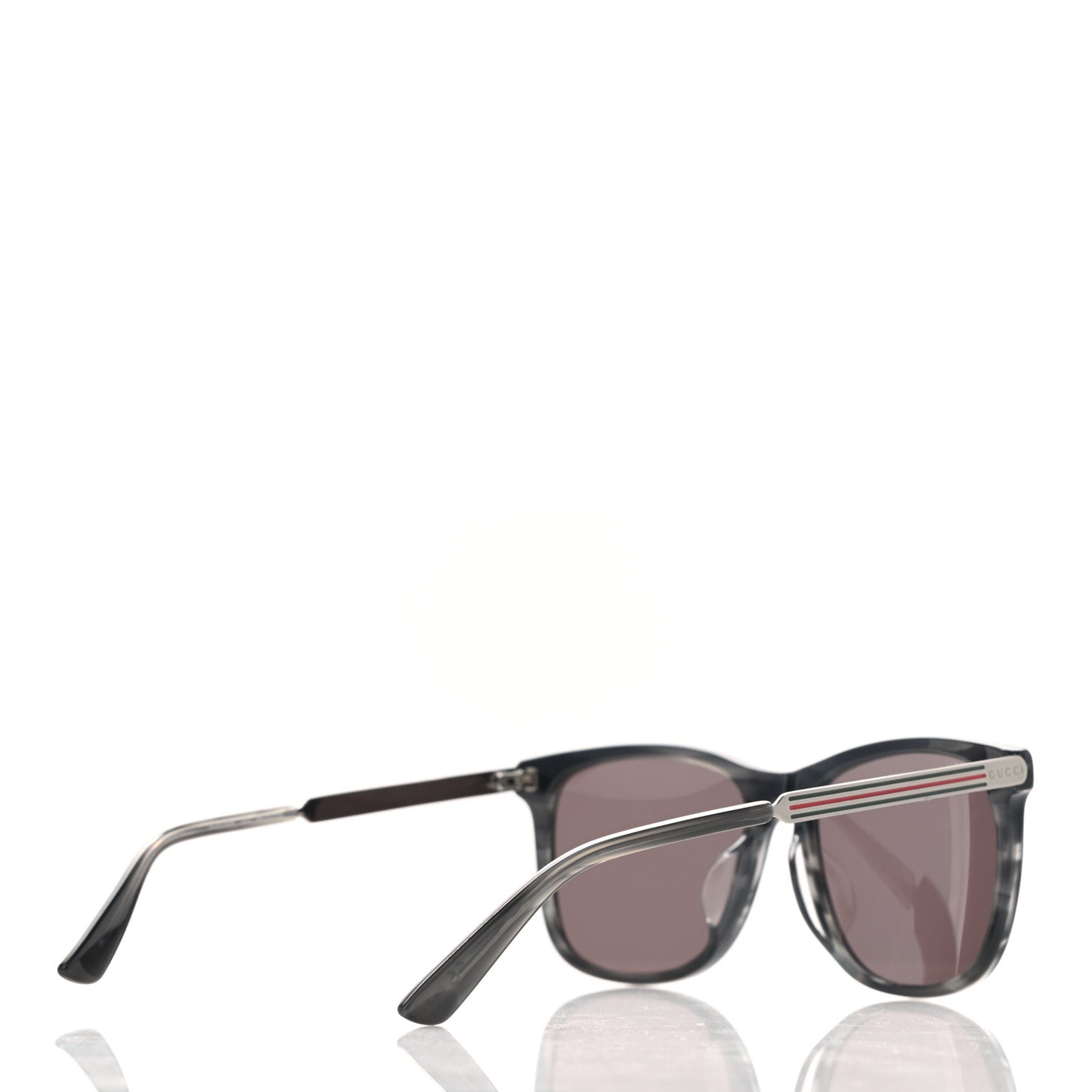 Acetate Square Frame Web Sunglasses GG0078SK Black