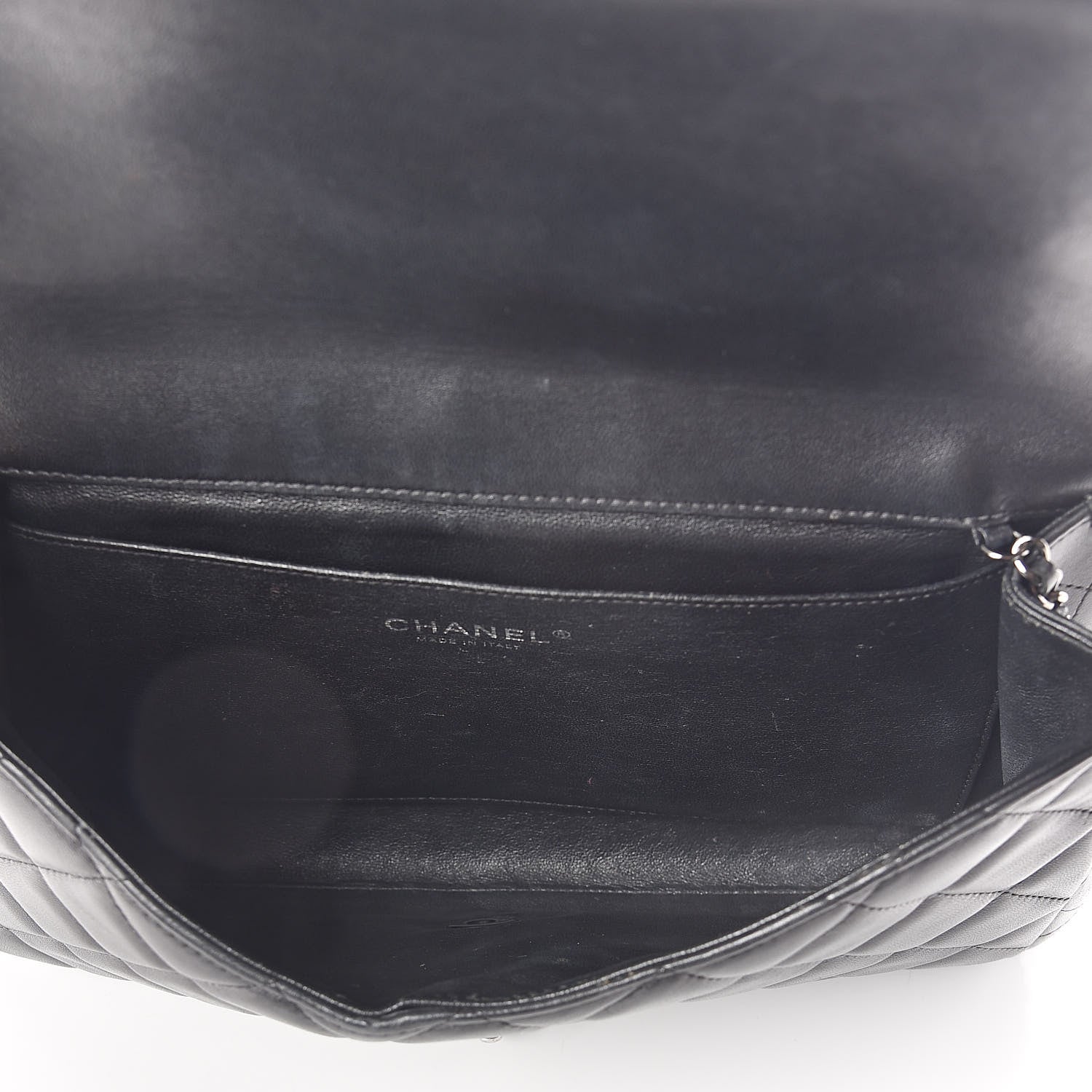 Chanel Lambskin Quilted Clutch With Chain Flap Black 5 of 10