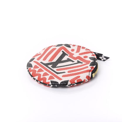 Louis Vuitton Monogram Giant Crafty Round Coin Purse Creme Rouge 6 of 7