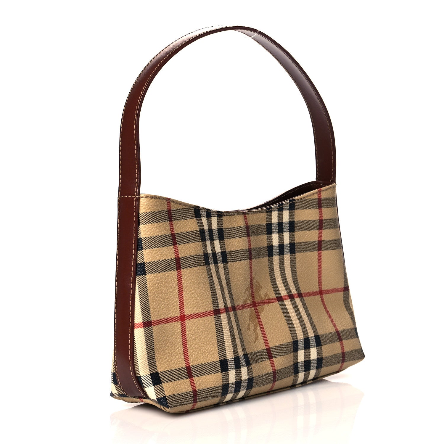 Burberry Haymarket Check Shoulder Bag Brown 2 of 9